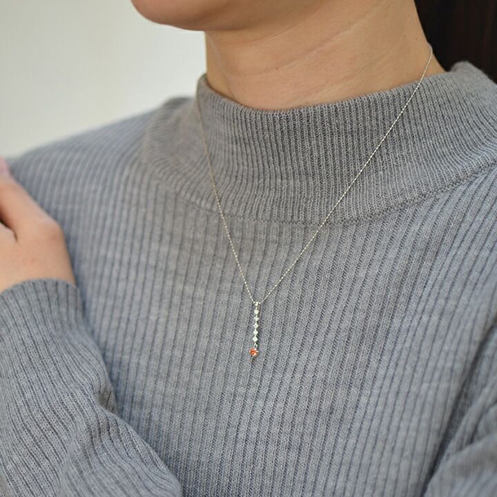 umu -アム- FINE JEWELRY STUIDIOオレンジサファイア ダイヤモンド ペンダントkk0554_i3.jpg