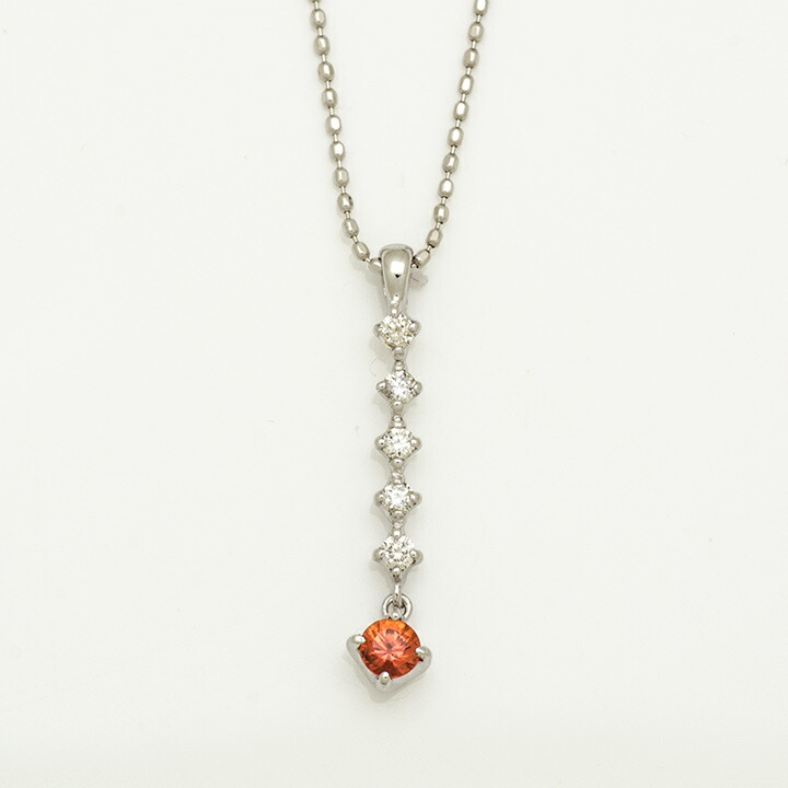 umu -アム- FINE JEWELRY STUIDIOオレンジサファイア ダイヤモンド ペンダントkk0554_m2.jpg