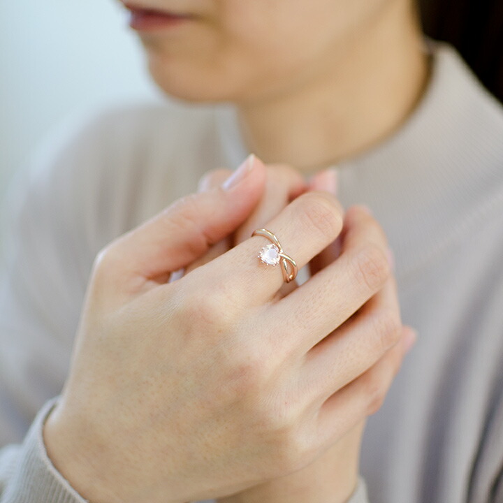 umu -アム- FINE JEWELRY STUIDIOローズクォーツ ハート リングkk0560_i2.jpg