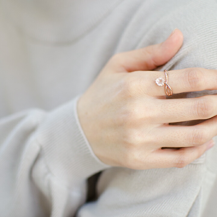 umu -アム- FINE JEWELRY STUIDIOローズクォーツ ハート リングkk0560_i3.jpg