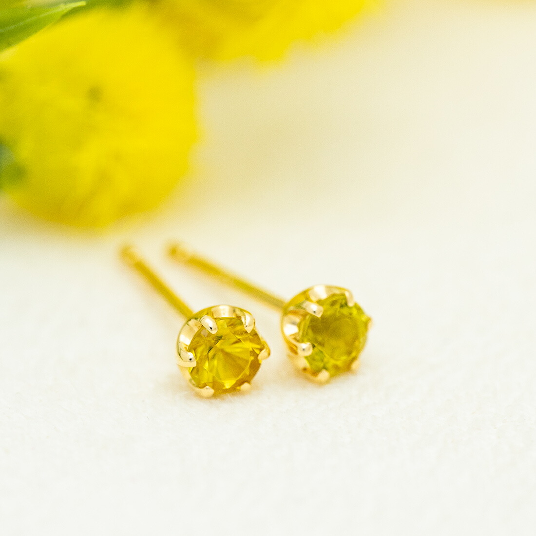 umu -アム- FINE JEWELRY STUIDIOカナリートルマリン スタッドピアスkk0563_1.jpg