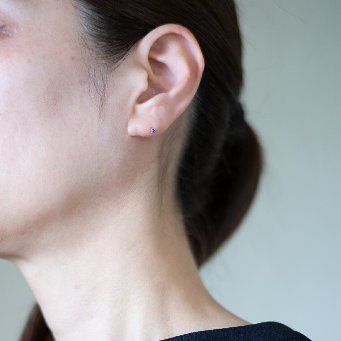 umu -アム- FINE JEWELRY STUIDIOパープルサファイア スタッドピアスkk0564_i3.jpg