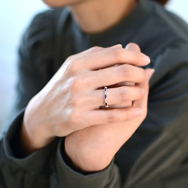 umu -アム- FINE JEWELRY STUIDIOK10 マーキス ロードライトガーネット リングkk0600_i2.jpg