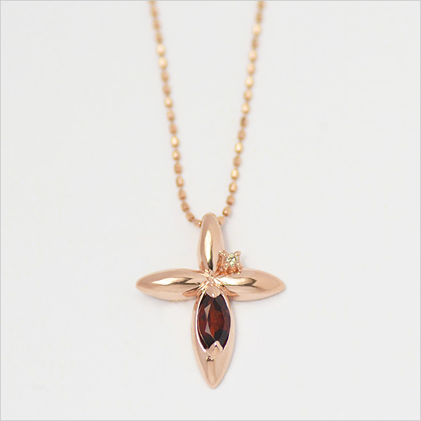 umu -アム- FINE JEWELRY STUIDIOK10 ガーネット ダイヤモンド ペンダントkk0614_m.jpg