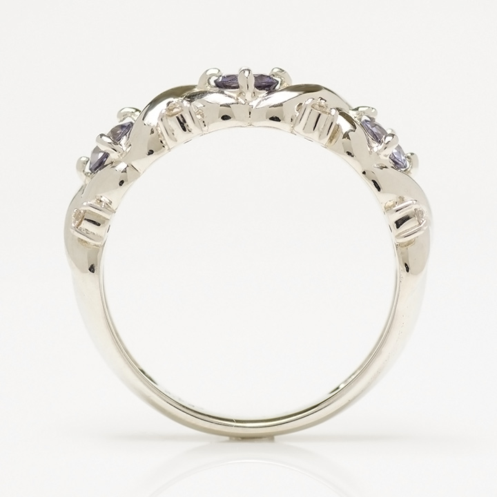 umu -アム- FINE JEWELRY STUIDIOアイオライト ダイヤモンド フラワーモチーフ リングkk0619_s.jpg