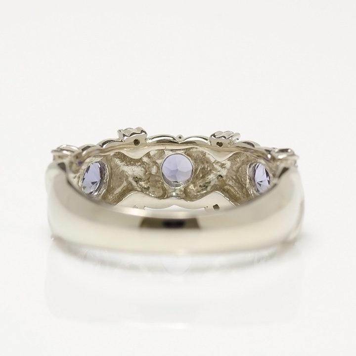 umu -アム- FINE JEWELRY STUIDIOアイオライト ダイヤモンド フラワーモチーフ リングkk0619_u.jpg