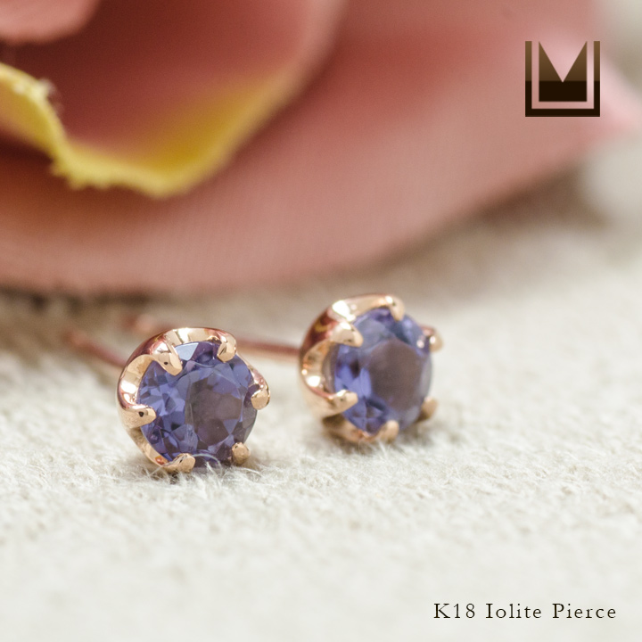 umu -アム- FINE JEWELRY STUIDIOK18 アイオライト スタッドピアスkk0623_1.jpg