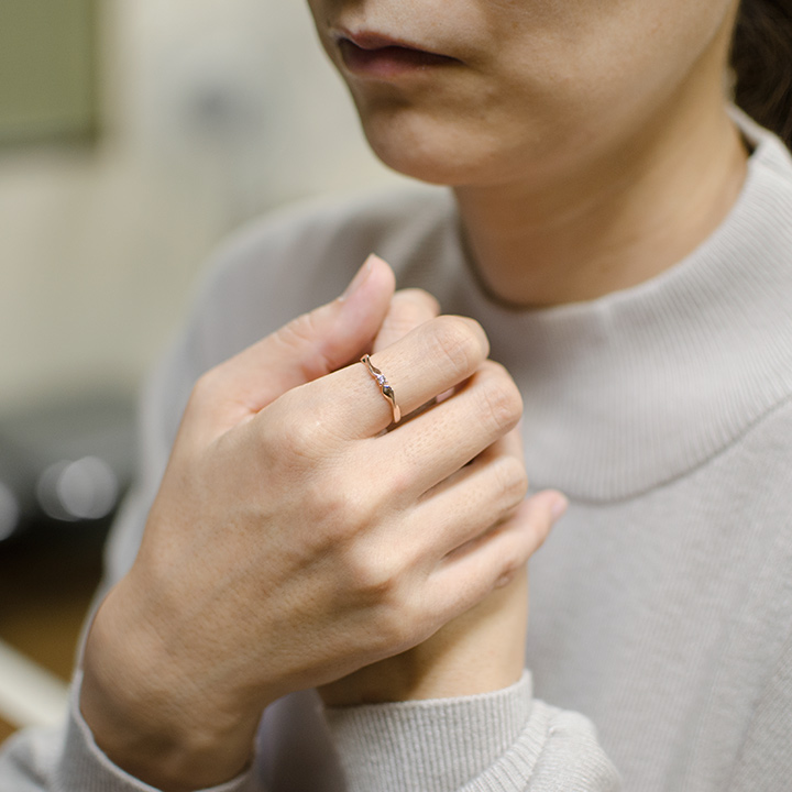 umu -アム- FINE JEWELRY STUIDIOブラウンダイヤモンド リング 「ondina」kk0652_i2.jpg