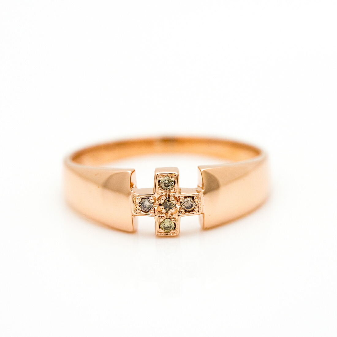 umu -アム- FINE JEWELRY STUIDIOブラウンダイヤモンド クロスモチーフ リングkk0724_m.jpg
