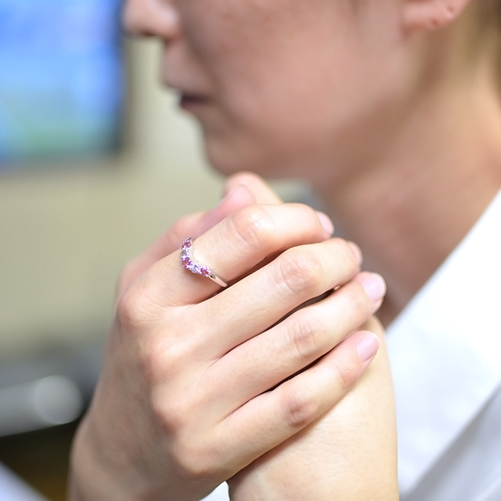 K10 ピンクトルマリン モルガナイト リング[商品番号:KK0783] | umu