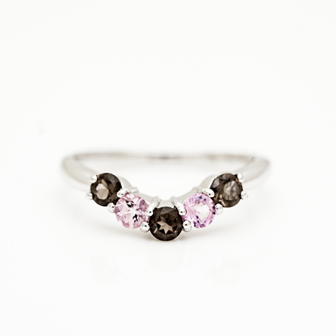umu -アム- FINE JEWELRY STUIDIOスモーキークォーツ ピンクトパーズ リングkk0792_m.jpg
