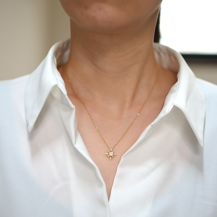 umu -アム- FINE JEWELRY STUIDIOK18 ホワイトサファイア ダイヤモンド ペンダントトップ 「solare」kk0797_i2.jpg