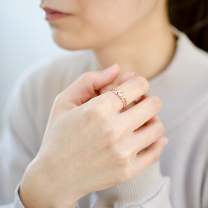 umu -アム- FINE JEWELRY STUIDIOローズクォーツ リングkk0804_i2.jpg