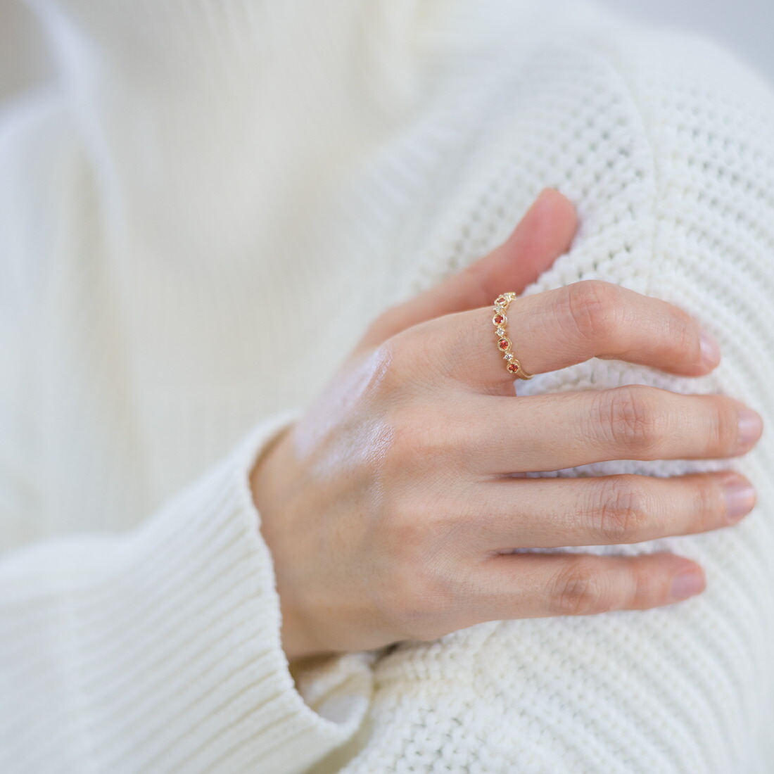umu -アム- FINE JEWELRY STUIDIOレッドサファイア ダイヤモンド リングkk0815_i3.jpg