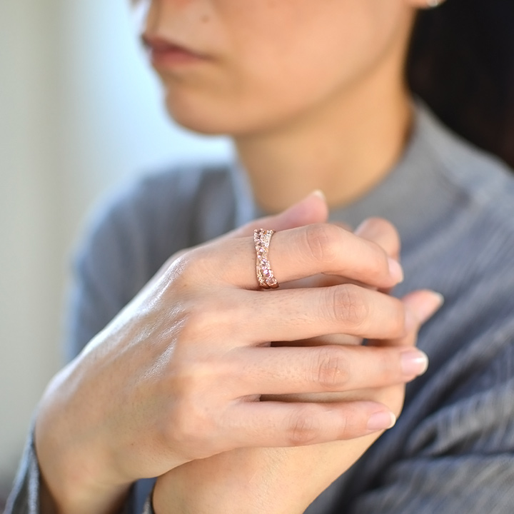 umu -アム- FINE JEWELRY STUIDIOK10 モルガナイト ダイヤモンド リングkk0820_i2.jpg