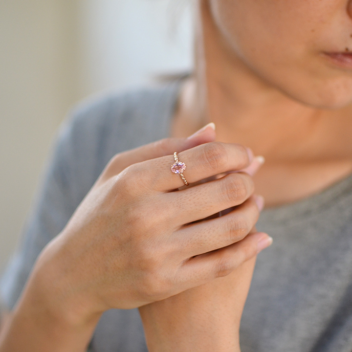 umu -アム- FINE JEWELRY STUIDIOピンククォーツ リング 「fresco」kk0821_i2.jpg