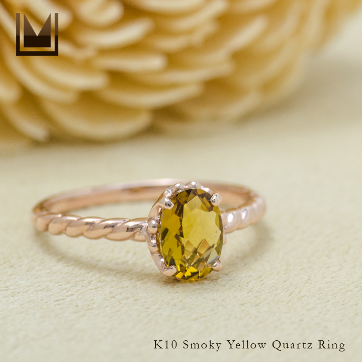 umu -アム- FINE JEWELRY STUIDIOスモーキーイエロークォーツ リング 「fresco」kk0823_1.jpg