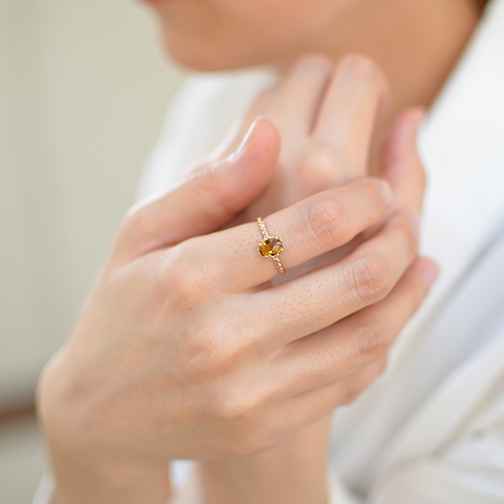 umu -アム- FINE JEWELRY STUIDIOスモーキーイエロークォーツ リング 「fresco」kk0823_i2.jpg