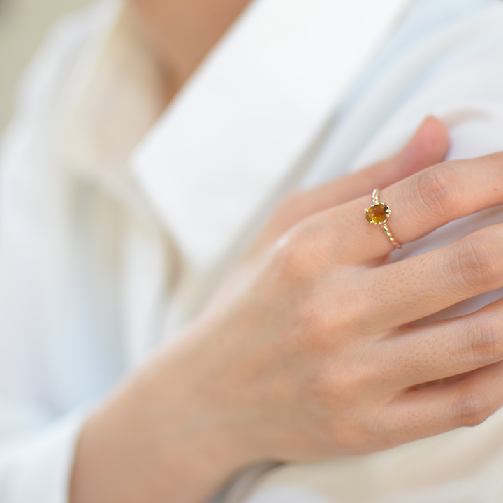 umu -アム- FINE JEWELRY STUIDIOスモーキーイエロークォーツ リング 「fresco」kk0823_i3.jpg