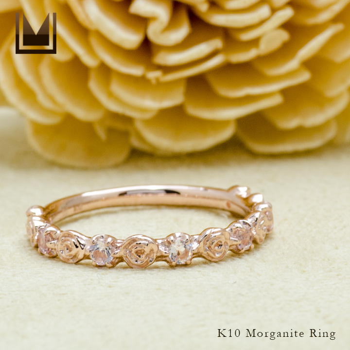 umu -アム- FINE JEWELRY STUIDIOK10 モルガナイト バラモチーフ リング 「rosa」kk0828_1.jpg