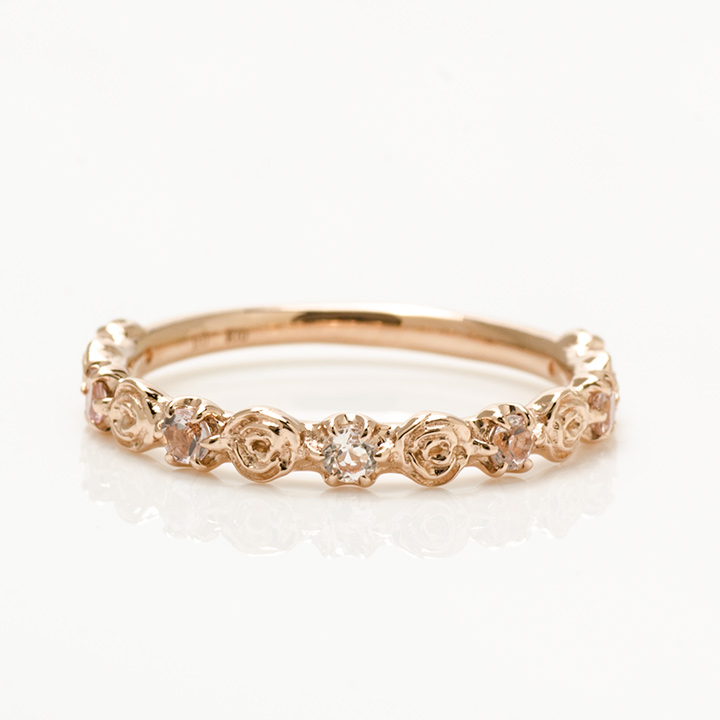 umu -アム- FINE JEWELRY STUIDIOK10 モルガナイト バラモチーフ リング 「rosa」kk0828_m.jpg