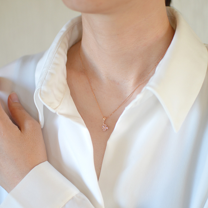 umu -アム- FINE JEWELRY STUIDIOK10 ピンククォーツ クローバーモチーフ ペンダントトップkk0835_i3.jpg