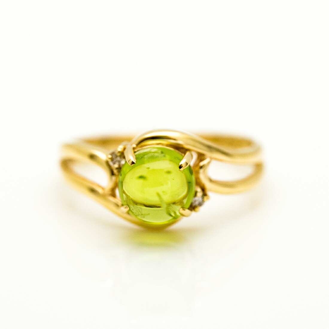 umu -アム- FINE JEWELRY STUIDIOカボション ペリドット ダイヤモンド リングkk0909_m.jpg