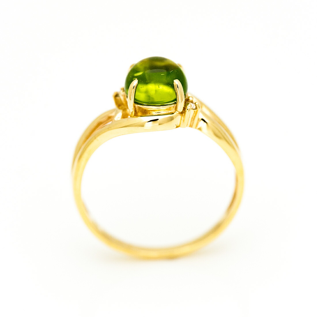 umu -アム- FINE JEWELRY STUIDIOカボション ペリドット ダイヤモンド リングkk0909_s.jpg