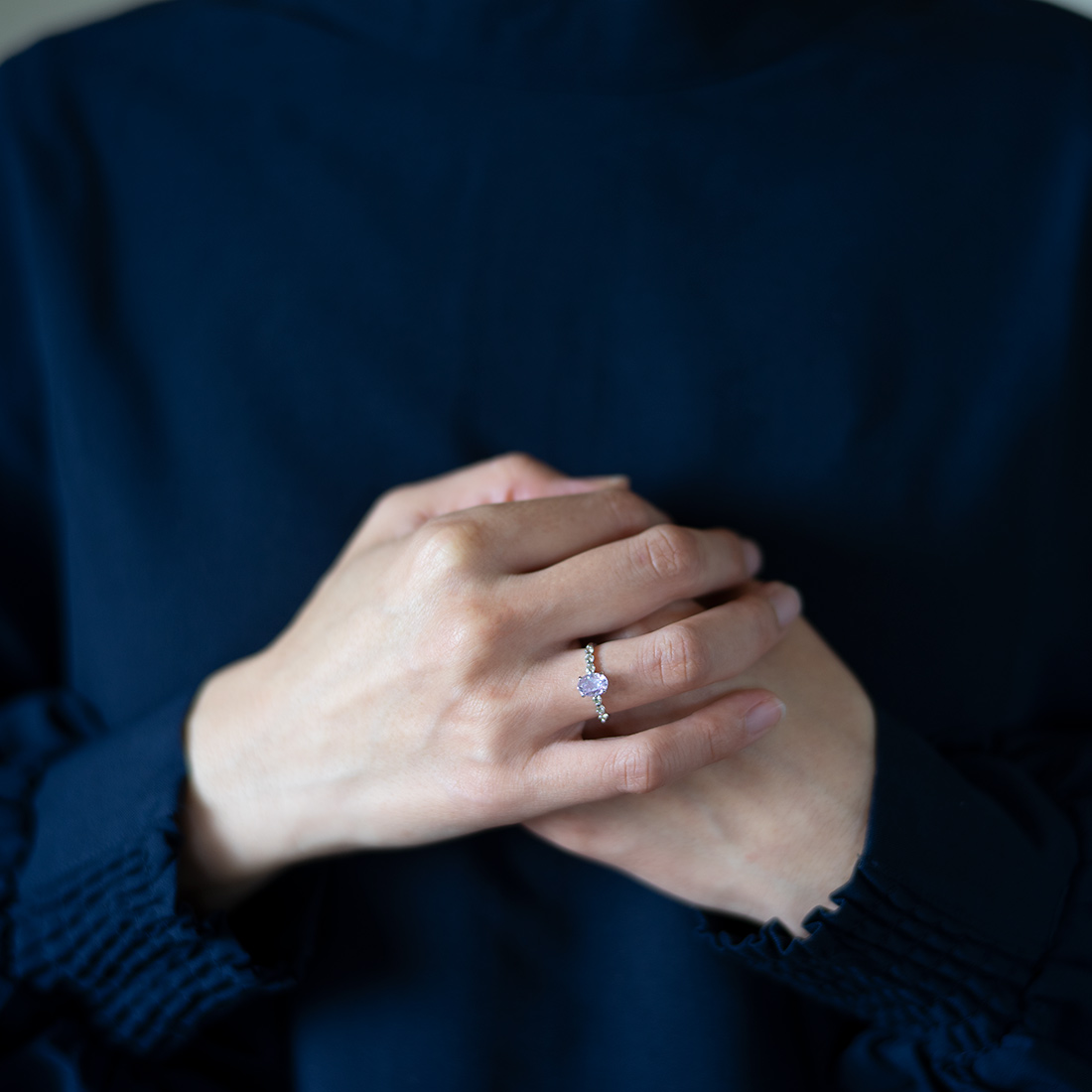 umu -アム- FINE JEWELRY STUIDIOK10 クンツァイト ダイヤモンド リングkk0914_i2.jpg