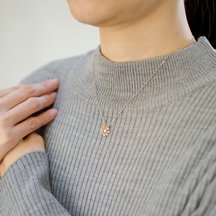 umu -アム- FINE JEWELRY STUIDIOマンダリンガーネット ダイヤモンド ペンダントトップ 「luce」kk0973_i3.jpg