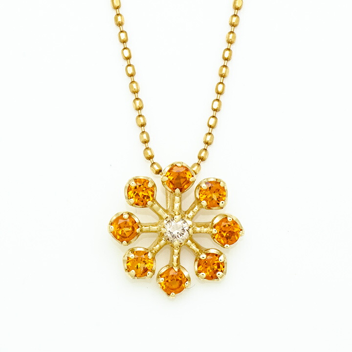 umu -アム- FINE JEWELRY STUIDIOマンダリンガーネット ダイヤモンド ペンダントトップ 「luce」kk0973_m.jpg