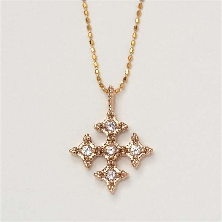 umu -アム- FINE JEWELRY STUIDIOK10 モルガナイト クロスモチーフ ペンダントトップ 「alone」kk0979_m.jpg