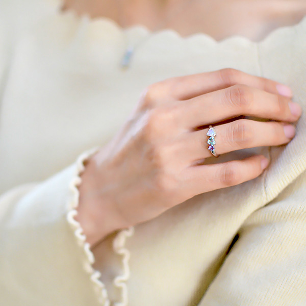 umu -アム- FINE JEWELRY STUIDIOK10 クールカラー ハート リングkk0986_i3.jpg