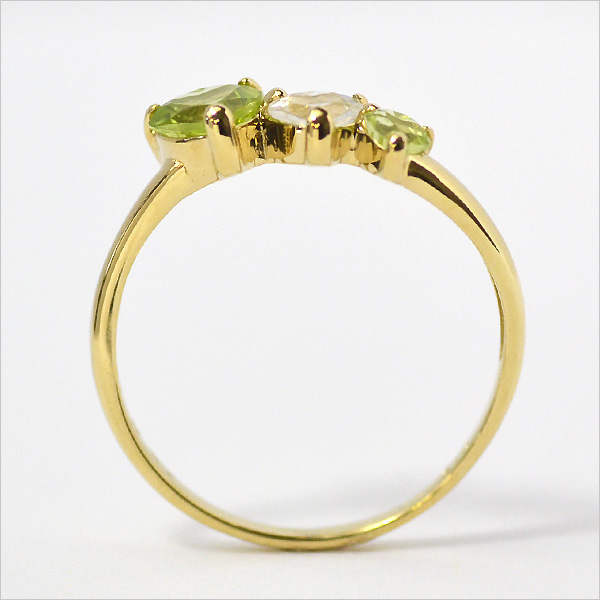 umu -アム- FINE JEWELRY STUIDIOK10 ペリドット ブルームーンストーン ハート リングkk0987_s.jpg