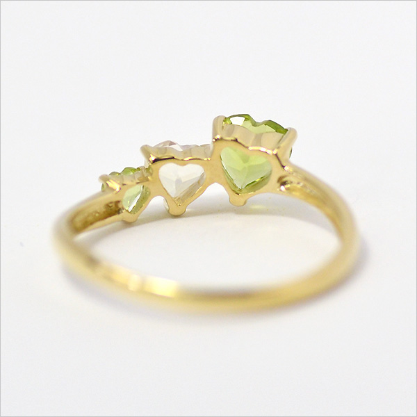 umu -アム- FINE JEWELRY STUIDIOK10 ペリドット ブルームーンストーン ハート リングkk0987_u.jpg