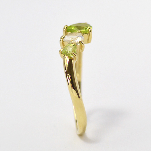 umu -アム- FINE JEWELRY STUIDIOK10 ペリドット ブルームーンストーン ハート リングkk0987_y.jpg