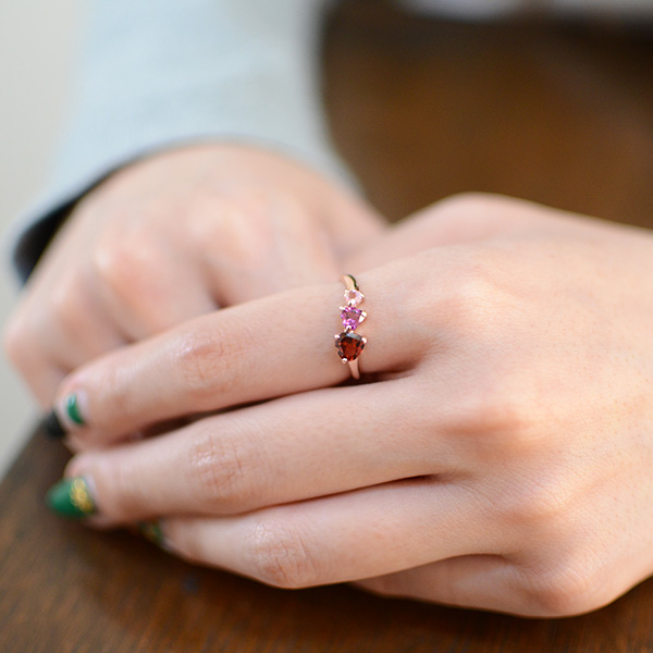 umu -アム- FINE JEWELRY STUIDIOK10 フェミニンカラー ハート リングkk0988_i2.jpg