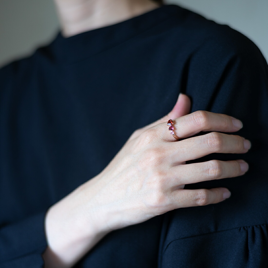 umu -アム- FINE JEWELRY STUIDIOフェミニンカラー ハート リングkk0988_i3.jpg