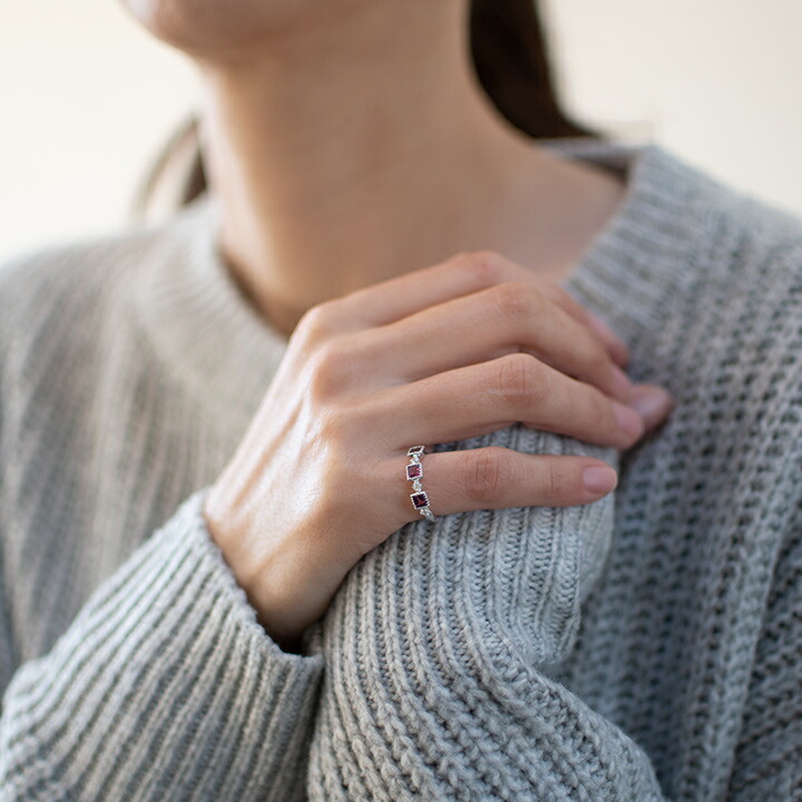 umu -アム- FINE JEWELRY STUIDIOロードライトガーネット ダイヤモンド リングkk0995_i2.jpg
