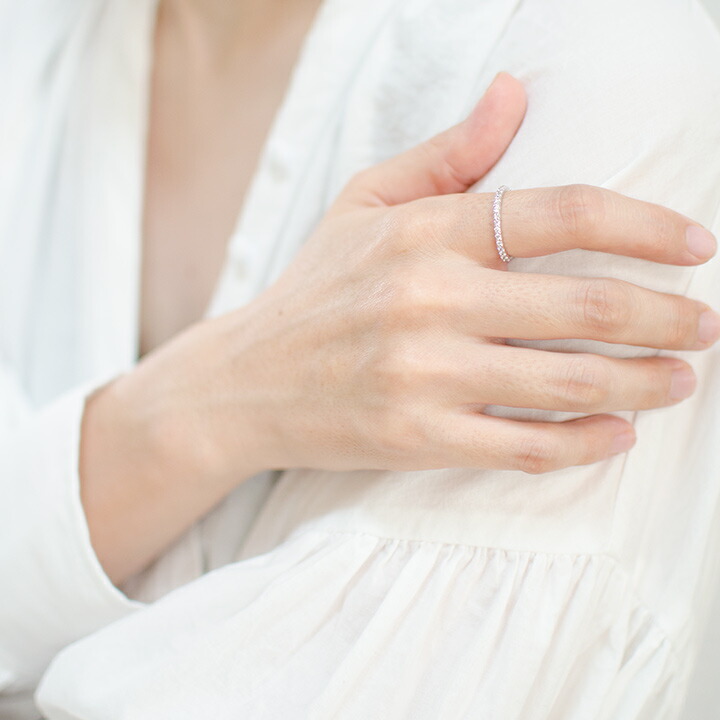 umu -アム- FINE JEWELRY STUIDIOキュービックジルコニア エタニティリング 「fila」rg0447_i3.jpg