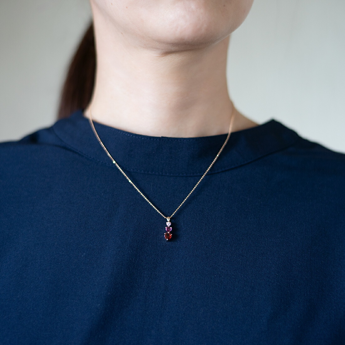 umu -アム- FINE JEWELRY STUIDIOフェミニンカラー ハート ペンダントトップkk1009_i2.jpg