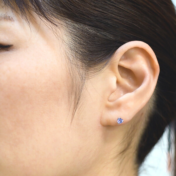 umu -アム- FINE JEWELRY STUIDIOタンザナイト ハート スタッドピアスpi0005_i3.jpg