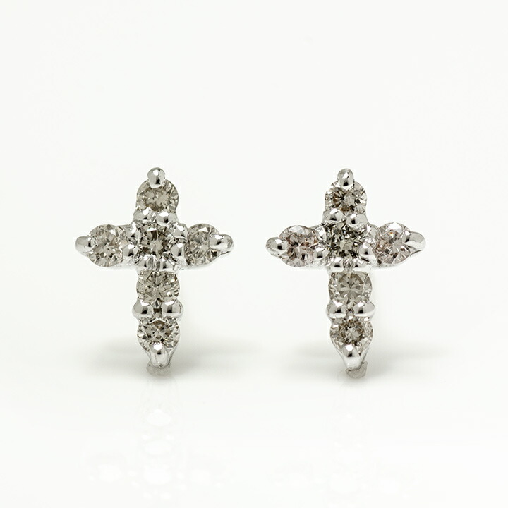 umu -アム- FINE JEWELRY STUIDIOダイヤモンド クロスモチーフ スタッドピアスpi0021_m.jpg