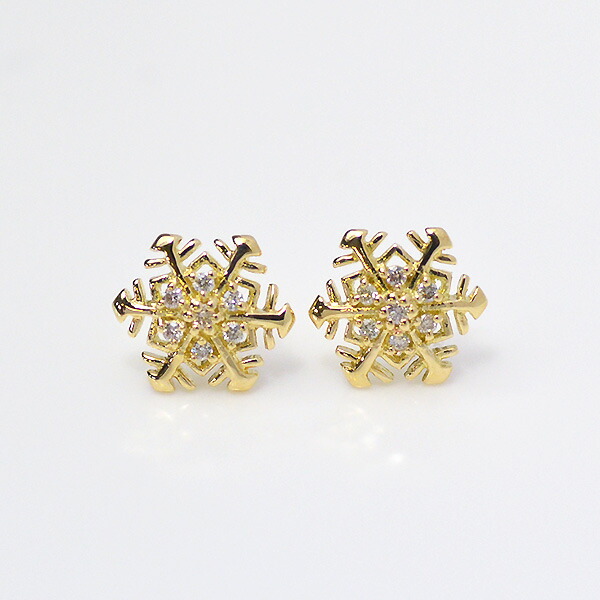 umu -アム- FINE JEWELRY STUIDIOダイヤモンド スノー ピアスpi0024_yg.jpg