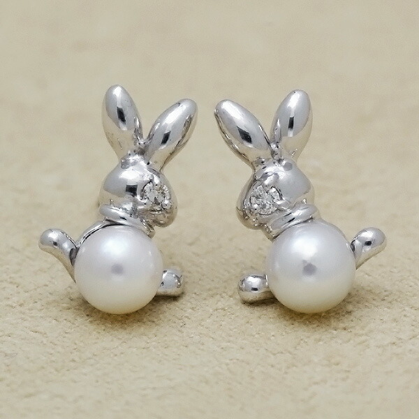 umu -アム- FINE JEWELRY STUIDIOパール ダイヤモンド ラビットモチーフ スタッドピアスimgrc0075192026.jpg