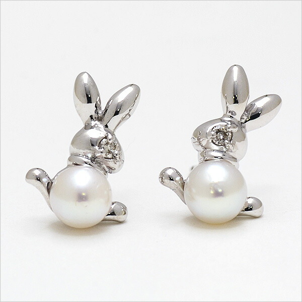 umu -アム- FINE JEWELRY STUIDIOパール ダイヤモンド ラビットモチーフ スタッドピアスimgrc0075192028.jpg