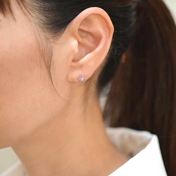 umu -アム- FINE JEWELRY STUIDIOピンクトルマリン ダイヤモンド フラワーモチーフ スタッドピアスimgrc0081196257.jpg