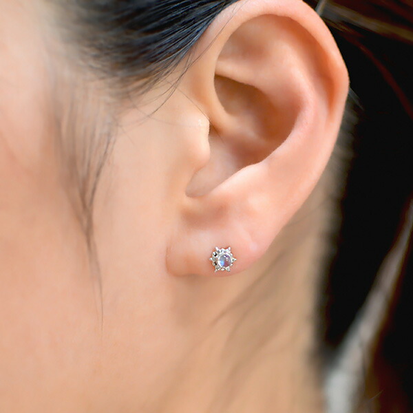 umu -アム- FINE JEWELRY STUIDIOブルームーンストーン ダイヤモンド スノーモチーフ スタッドピアスimgrc0075808850.jpg