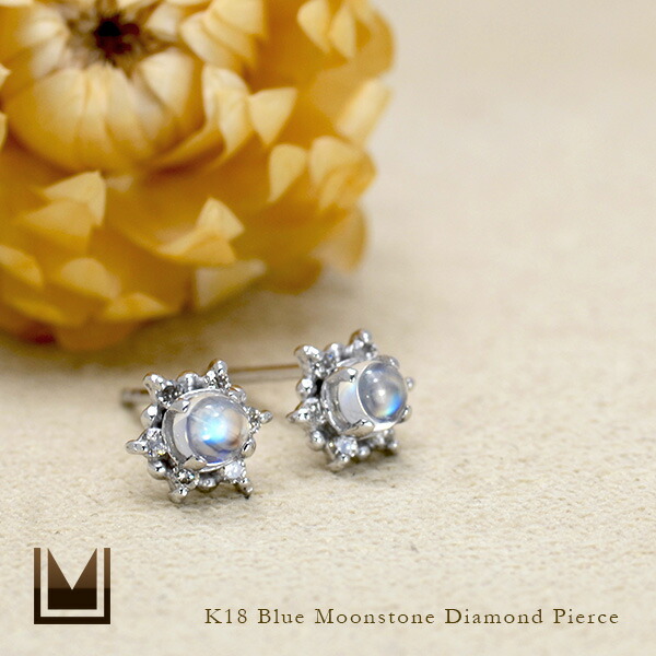 umu -アム- FINE JEWELRY STUIDIOブルームーンストーン ダイヤモンド スノーモチーフ スタッドピアスimgrc0075808852.jpg