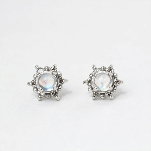 umu -アム- FINE JEWELRY STUIDIOブルームーンストーン ダイヤモンド スノーモチーフ スタッドピアスimgrc0075809014.jpg